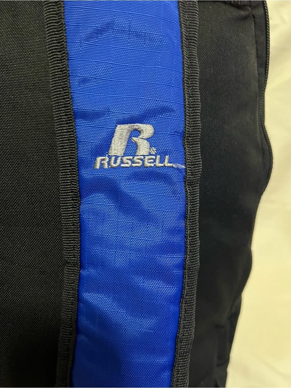 Russell Athletic Royal Blue and Black Soccer Backpack with Front Mesh Pocket